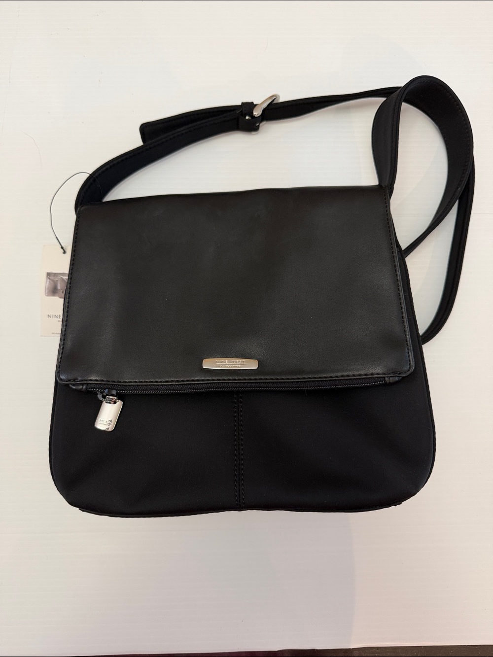 Nine West Black Crossbody Shoulder Bag with Flap